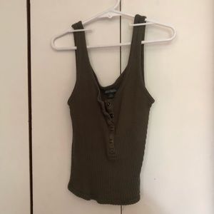 Cute vsco/y2k dark green crop top